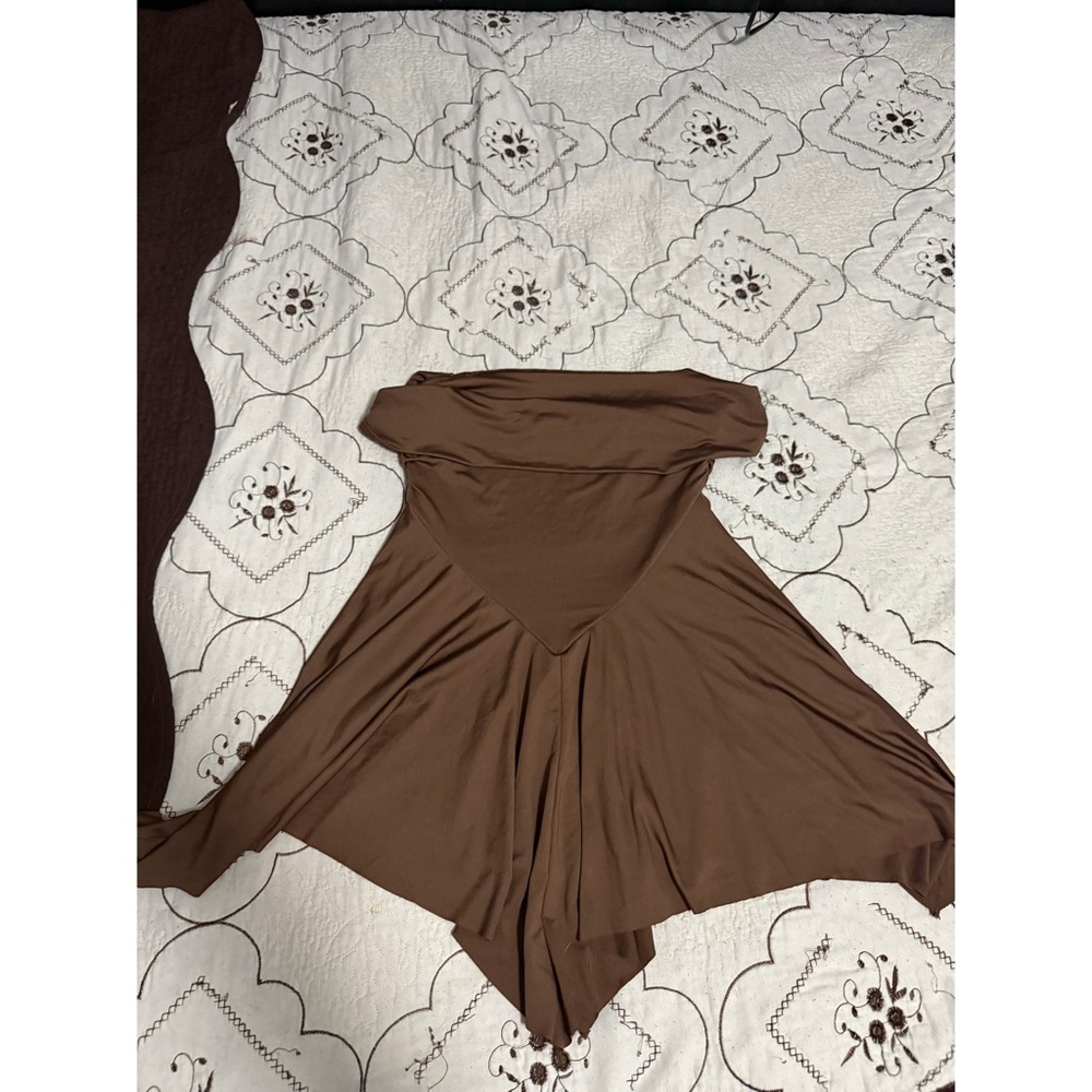 Brown Off-Shoulder Dress